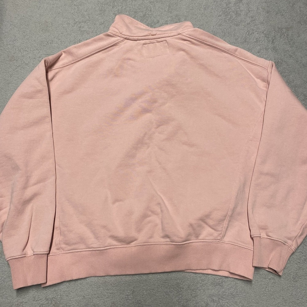 Jack Wills Pullover Sweatshirt Womens 6 Pink 1/4 Zip Logo Preppy Casual - Picture 3 of 7